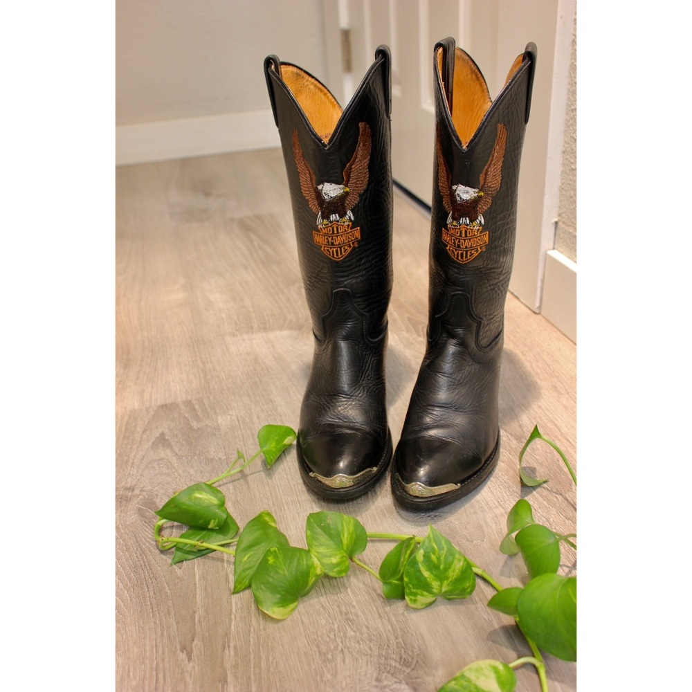Vintage Harley Davidson Western Boots 7.5